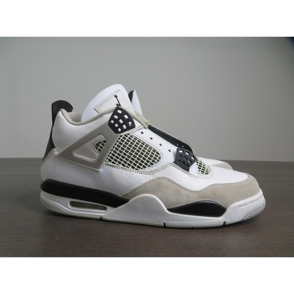 Nike Air Jordan 4 Retro Military Black Shoes Mens Size 11 White Black DH6927-111